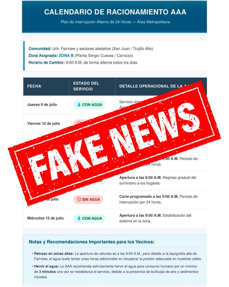🔵 Aviso Importante | La imagen que circula en redes…