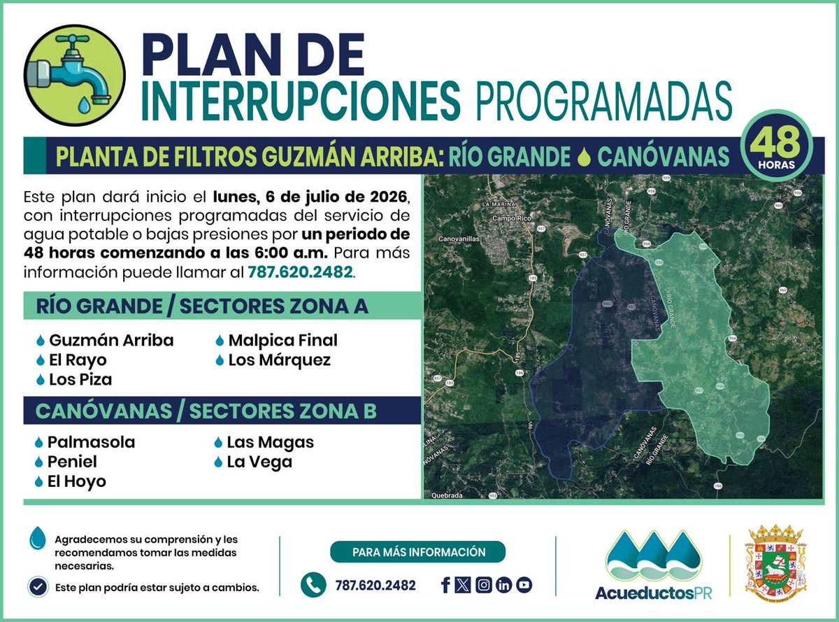 💧Comenzamos un Plan de Interrupciones Programadas en la…